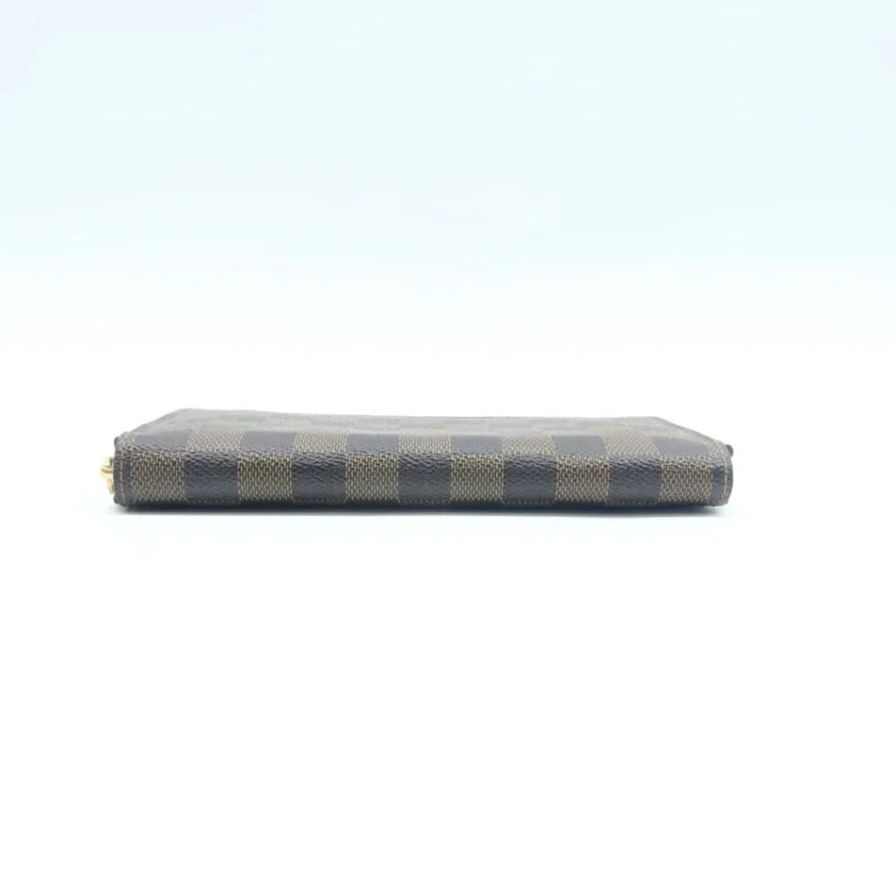 100% Authentic Louis Vuitton Zippy Brown Damier Ebene  leather Wallet - Picture 5 of 12